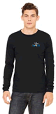 Black Canvas Embroidered Long Sleeve T-shirt